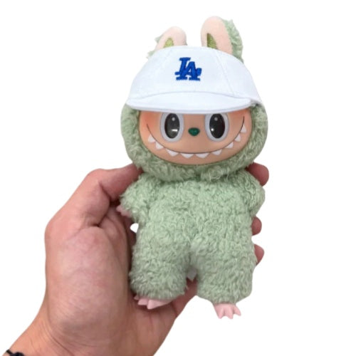 labubu baseball cap with Los Angeles Dodgers