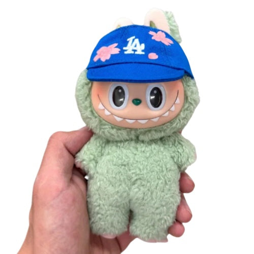 labubu baseball cap with Los Angeles Dodgers（Blue Cherry Blossom）