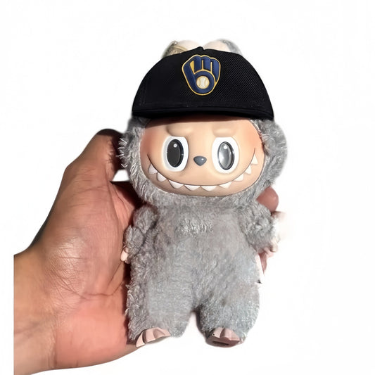 labubu baseball cap as Milwaukee Brewers