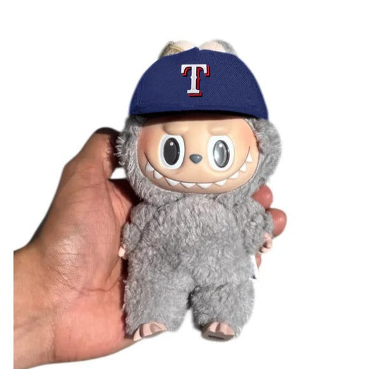 labubu baseball cap as Texas Rangers