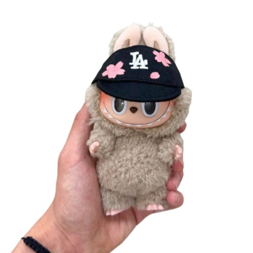 labubu baseball cap with Los Angeles Dodgers（Black Cherry Blossom）